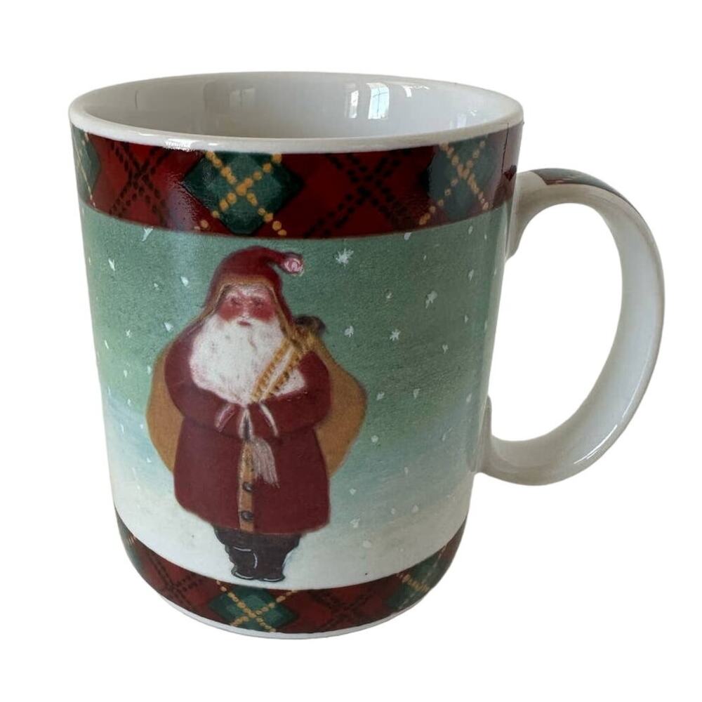 Vintage Father Christmas mug by Block, 1995, two sided